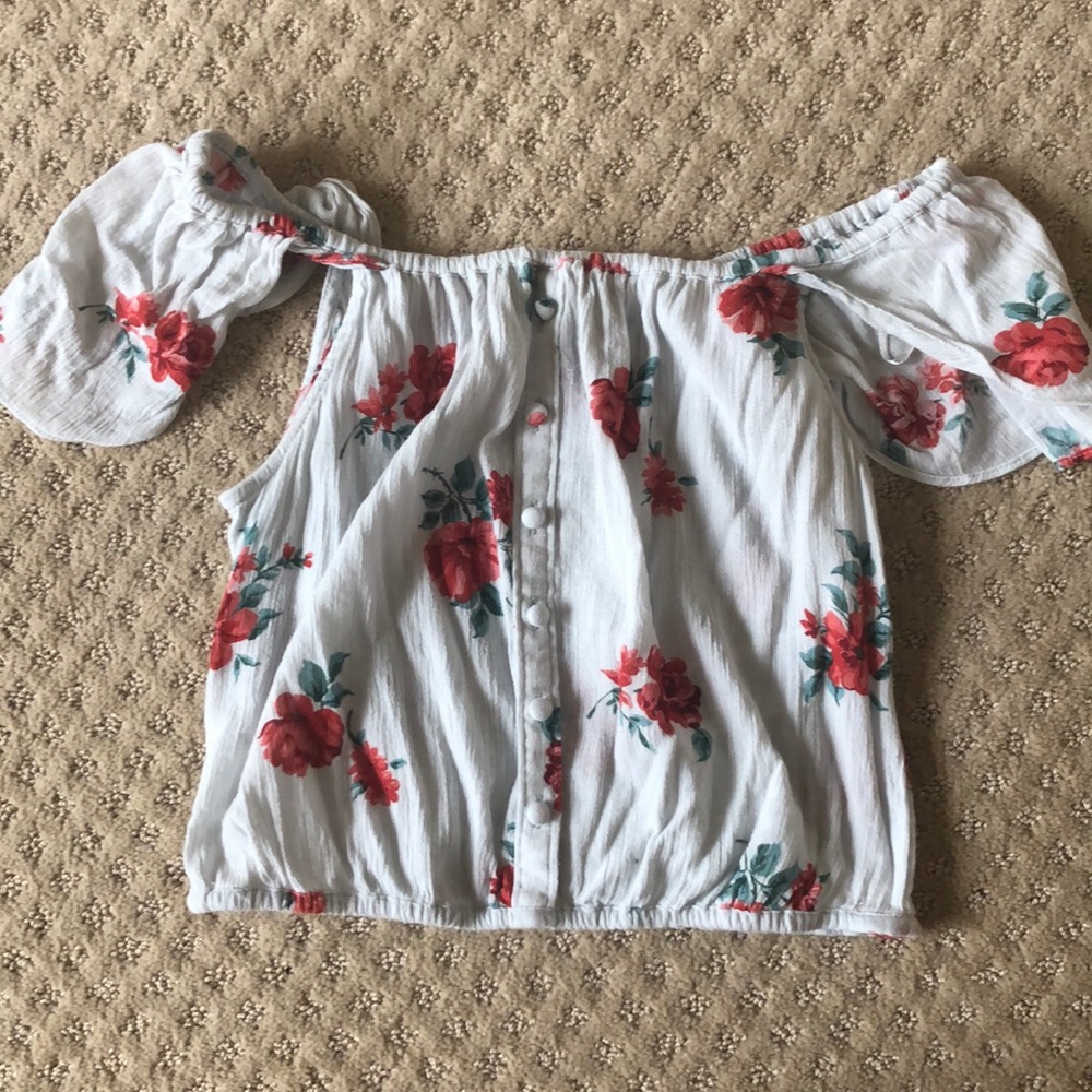 Floral off the shoulder top
